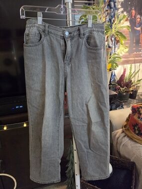 Cat & Jack Gray Kids Denim Wide Leg Jean